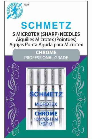 Schmetz Chrome Microtex Needles Size 70 (10)