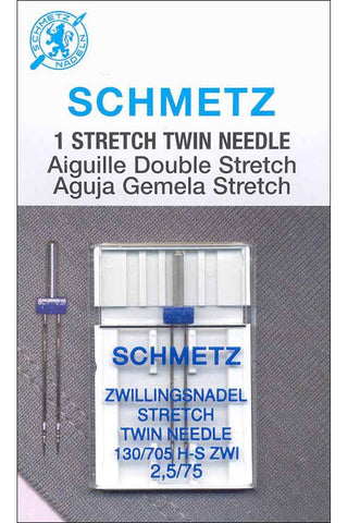 Schmetz Stretch Twin Needles Size 2.5mm - 75 (11)