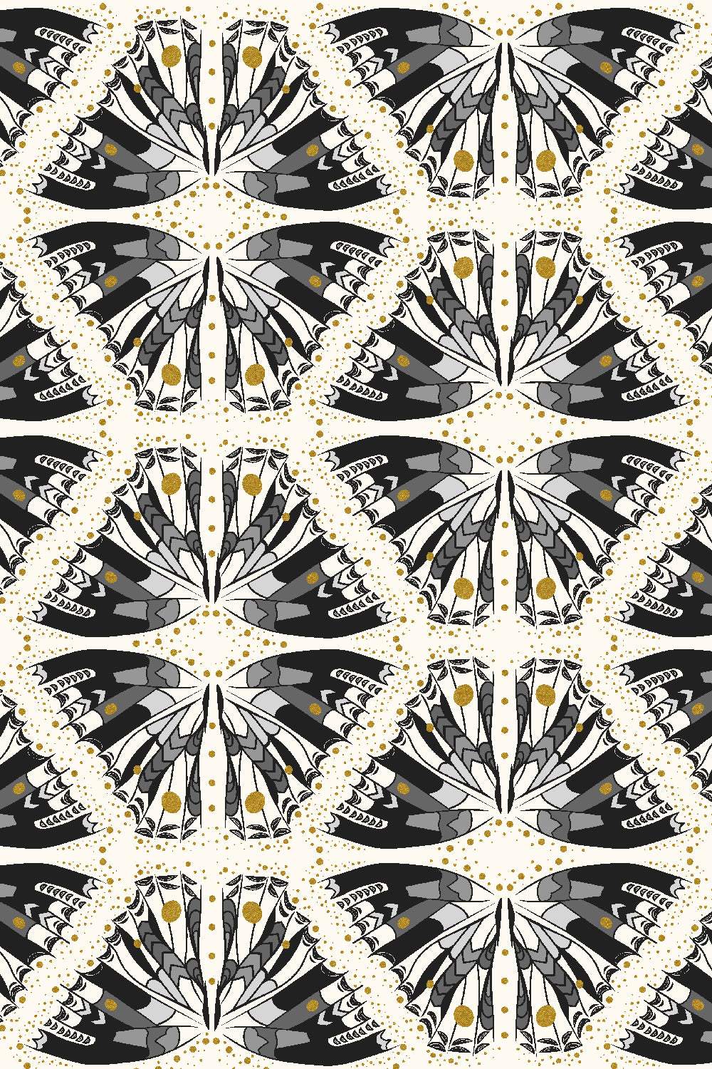 Scout Lake Swallowtail By Cotton + Steel Collaboration Stormy Sky / Metallic