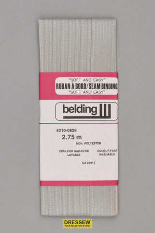 Seam Binding Medium Grey