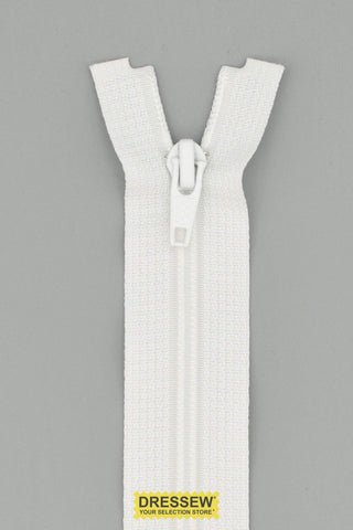 Separating Zipper 35cm (14") White
