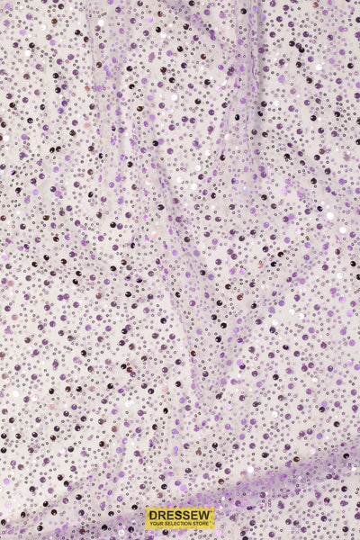 Sequin & Bead Mesh Lavender