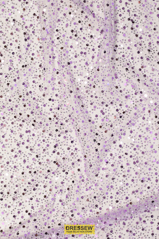 Sequin & Bead Mesh Lavender