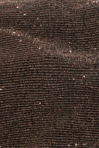 Sequin Glitter Plissé Copper / Black
