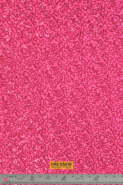 Sequin Nylon Lycra Hot Pink