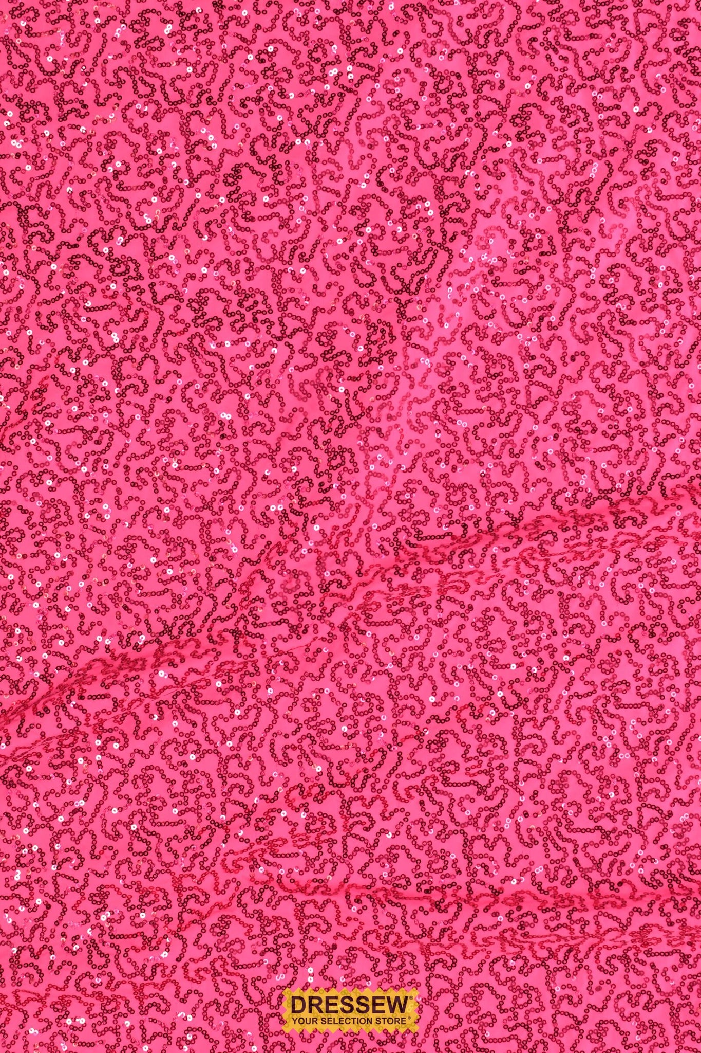 Sequin Nylon Lycra Hot Pink