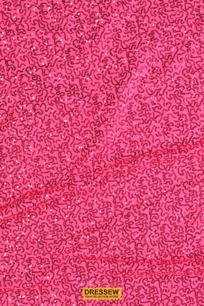 Sequin Nylon Lycra Hot Pink