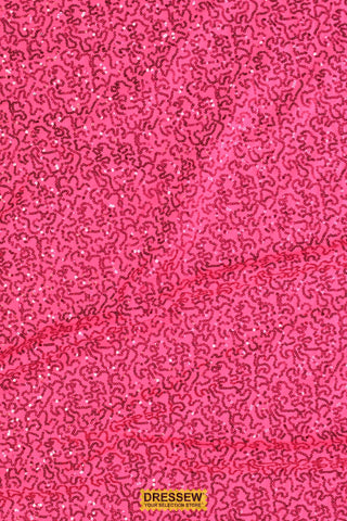Sequin Nylon Lycra Hot Pink