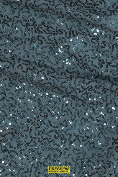 Sequin Nylon Lycra Steel
