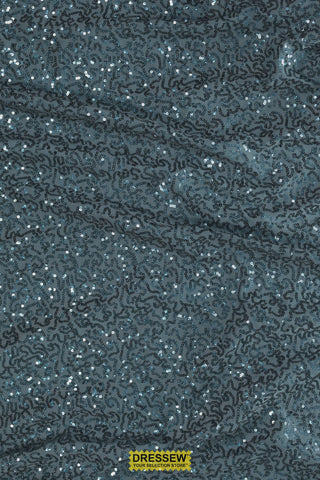 Sequin Nylon Lycra Steel