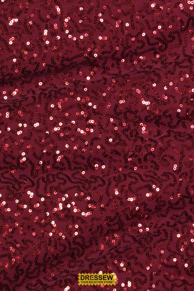 Sequin Nylon Lycra Wine