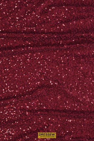 Sequin Nylon Lycra Wine