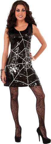 Sequin Spider Dress Adult - Extra Small / Small