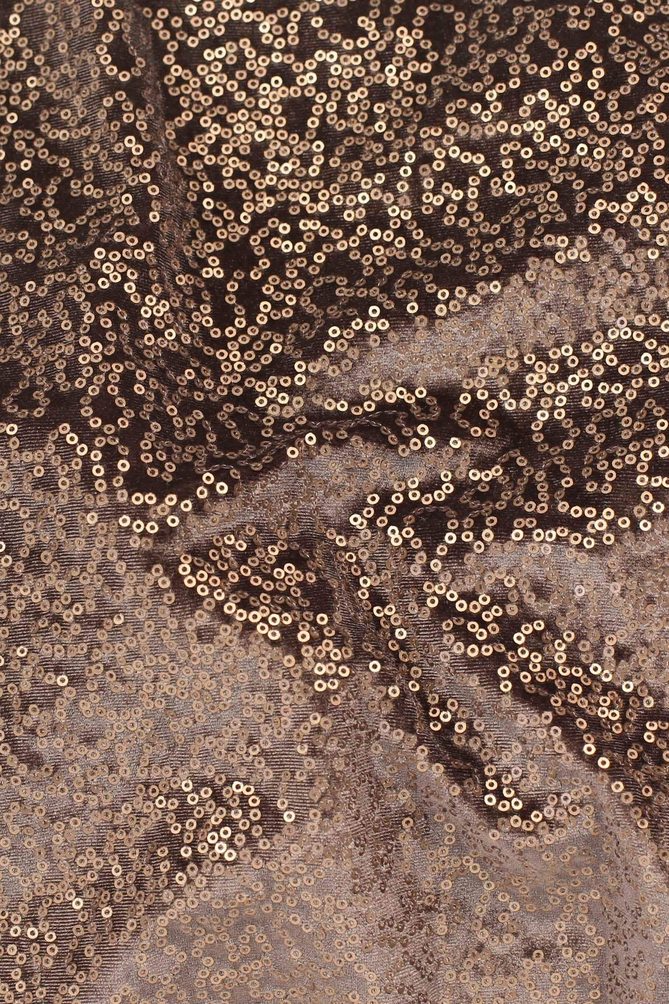 Sequin Stretch Velvet Light Copper / Taupe