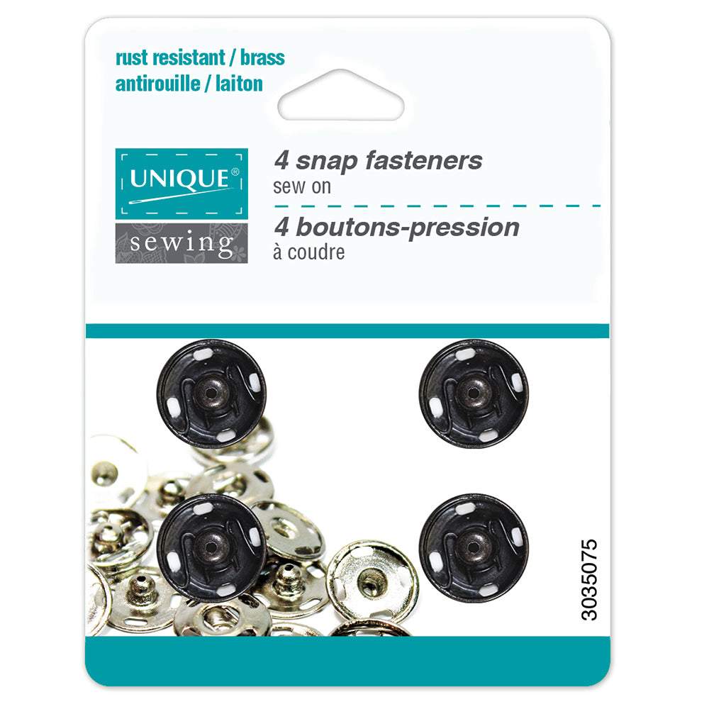 Sew-On Snaps 15mm Black