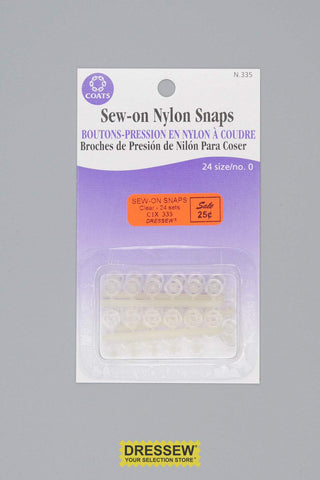 Sew-On Snaps Size 0 Clear