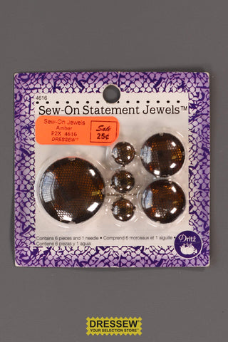 Sew-On Statement Jewels Amber