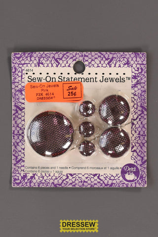 Sew-On Statement Jewels Pink