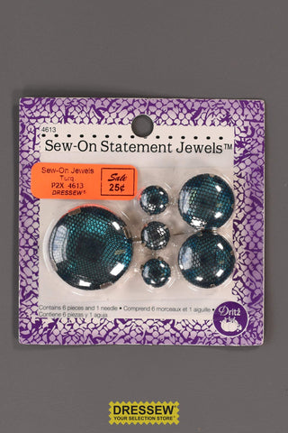 Sew-On Statement Jewels Turquoise