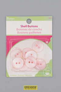 Shell Buttons 18mm - 3/4" Light Pink