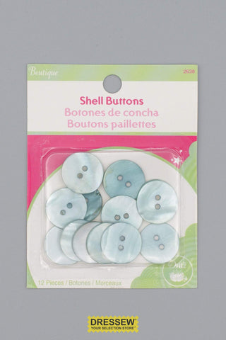 Shell Buttons 18mm - 3/4" Ocean