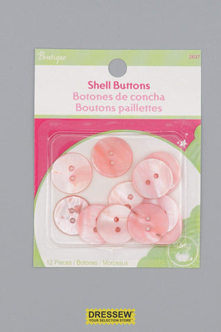 Shell Buttons 18mm - 3/4" Shrimp