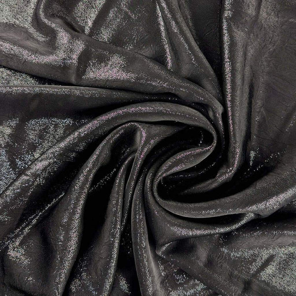 Shimmer Crinkle Satin Black