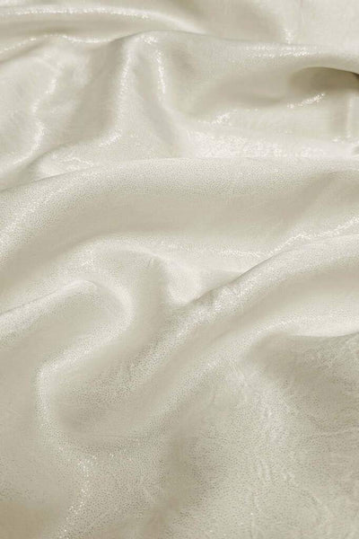 Shimmer Crinkle Satin Off White