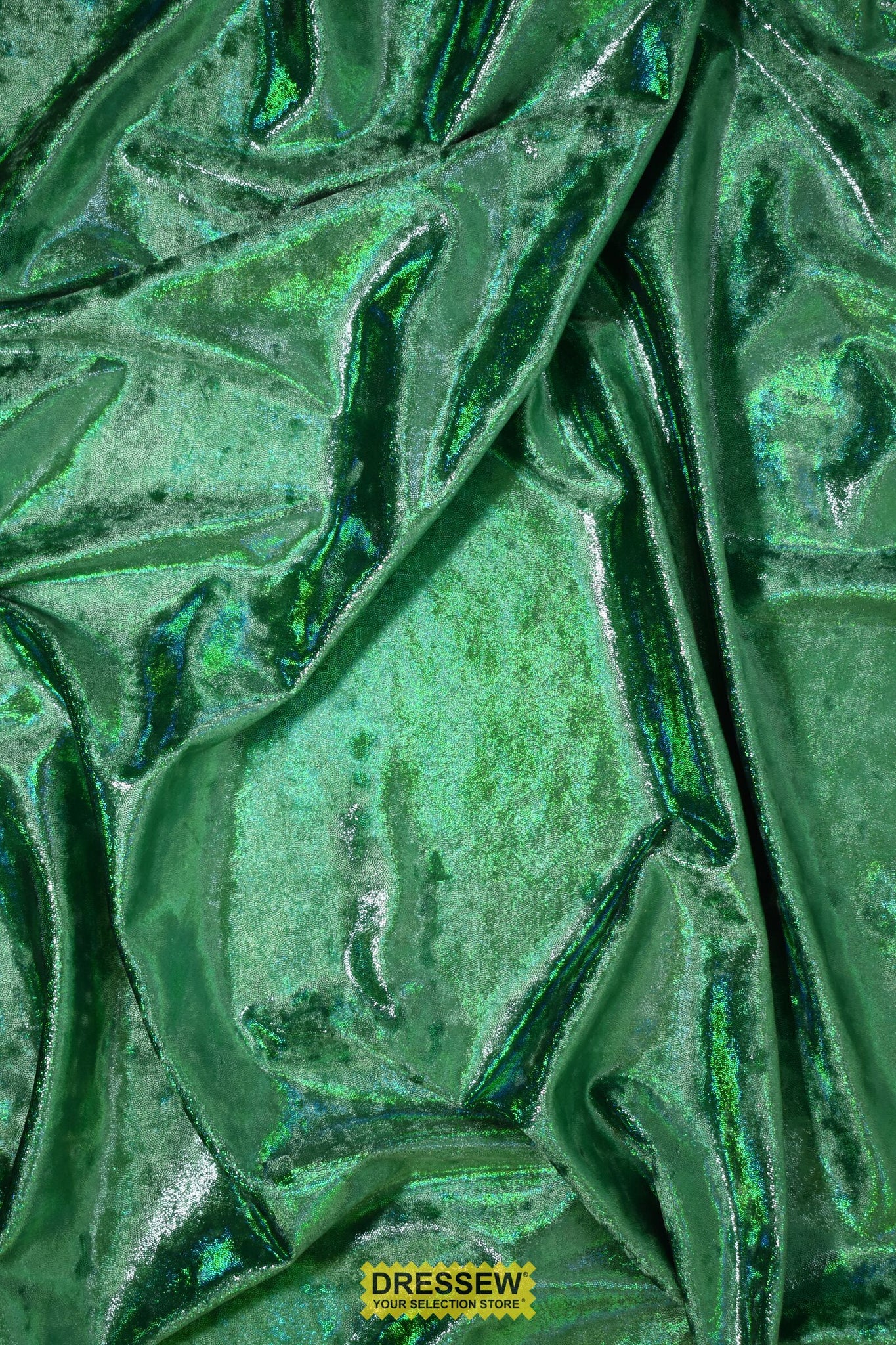 Shimmer Crushed Stretch Velvet Emerald