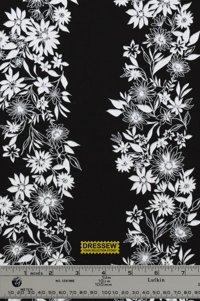 Shimmer & Shine Shimmery Flower Stripe by Kanvas Studio Black / Silver