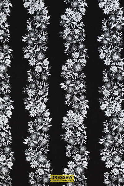 Shimmer & Shine Shimmery Flower Stripe by Kanvas Studio Black / Silver
