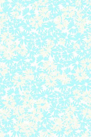 Shimmer & Shine Shimmery Shadow Flowers by Kanvas Studio White / Turquoise
