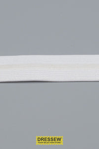 Silicone Elastic 25mm (1") White