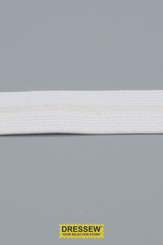 Silicone Elastic 25mm (1") White