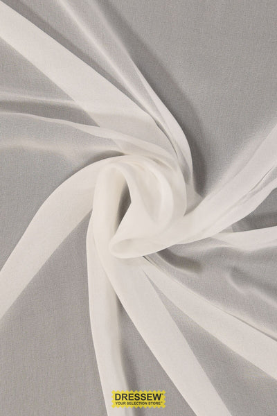 Silk Chiffon Prepared for Dyeing Ivory