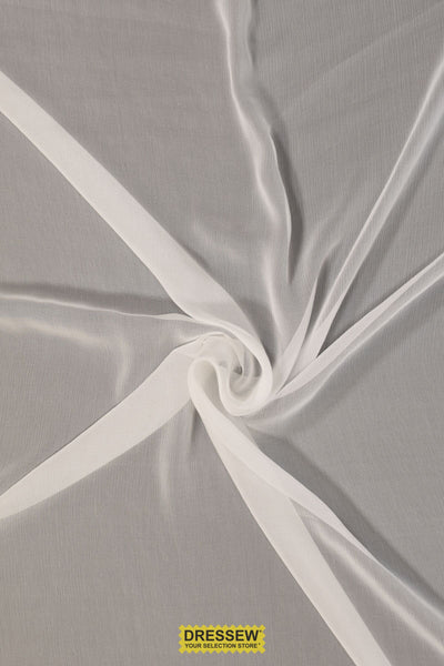 Silk Crinkle Chiffon Prepared for Dyeing Ivory