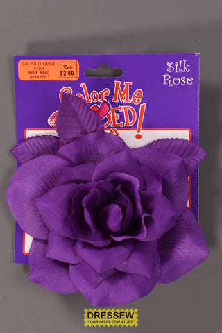 Silky Pin-On Rose Purple