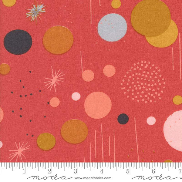 Simply Cozy Playful Modern Dots By Zen Chic For Moda Persimmon