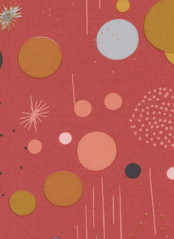 Simply Cozy Playful Modern Dots By Zen Chic For Moda Persimmon