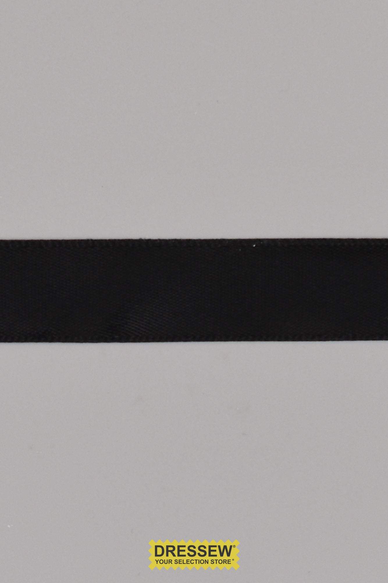Single Face Satin Ribbon 16mm (5/8") Black