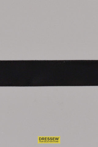 Single Face Satin Ribbon 16mm (5/8") Black
