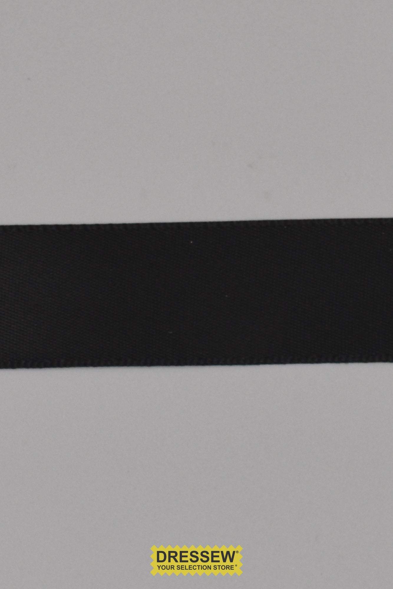 Single Face Satin Ribbon 22mm (7/8") Black