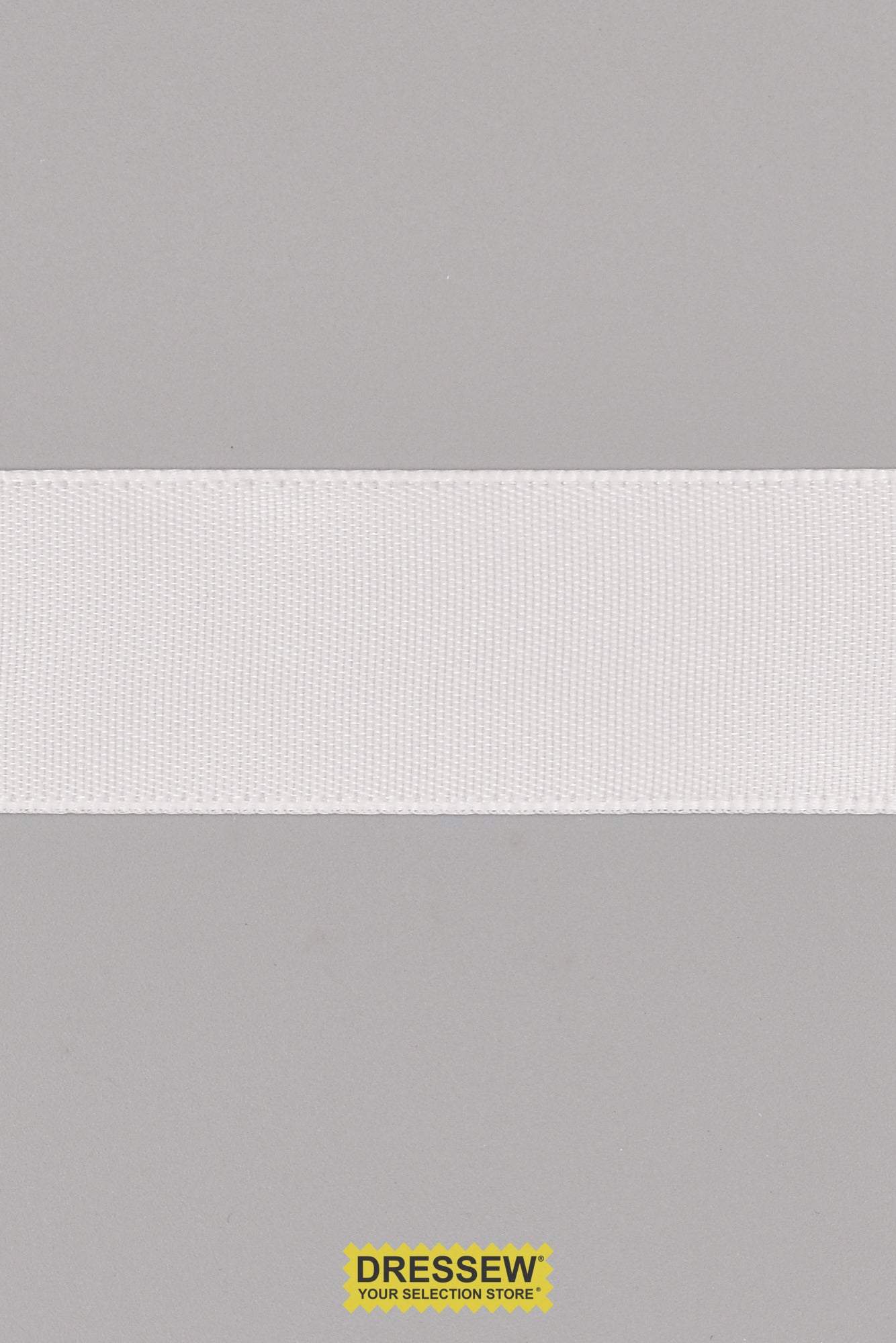 Single Face Satin Ribbon 22mm (7/8") White