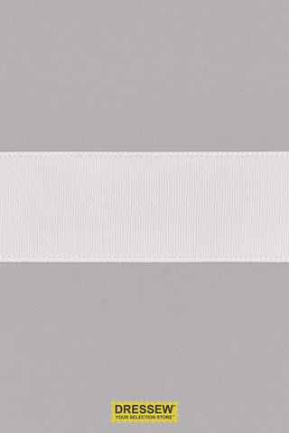Single Face Satin Ribbon 22mm (7/8") White