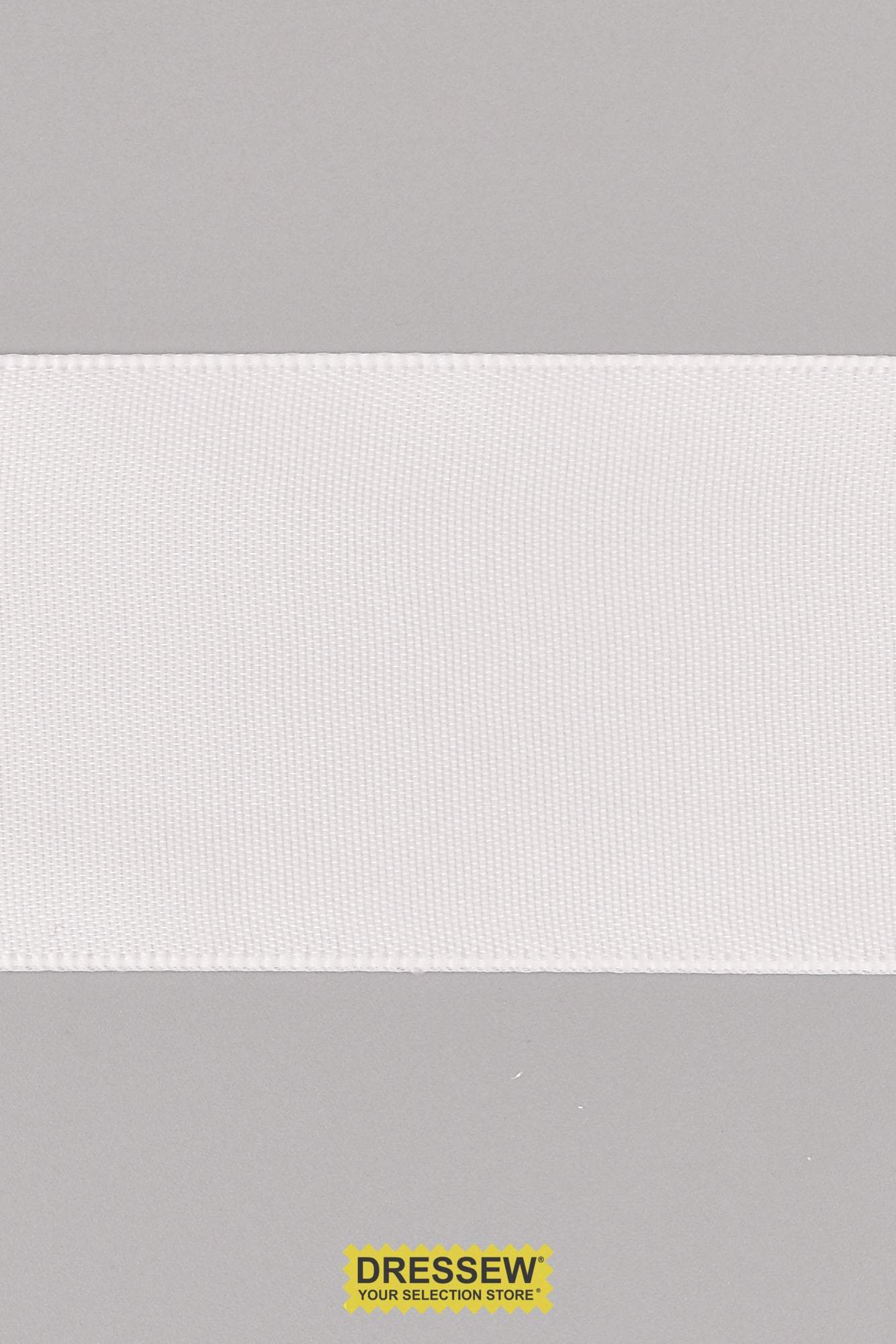 Single Face Satin Ribbon 38mm (1-1/2") White