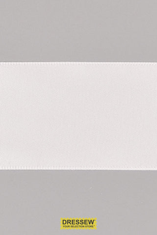 Single Face Satin Ribbon 38mm (1-1/2") White