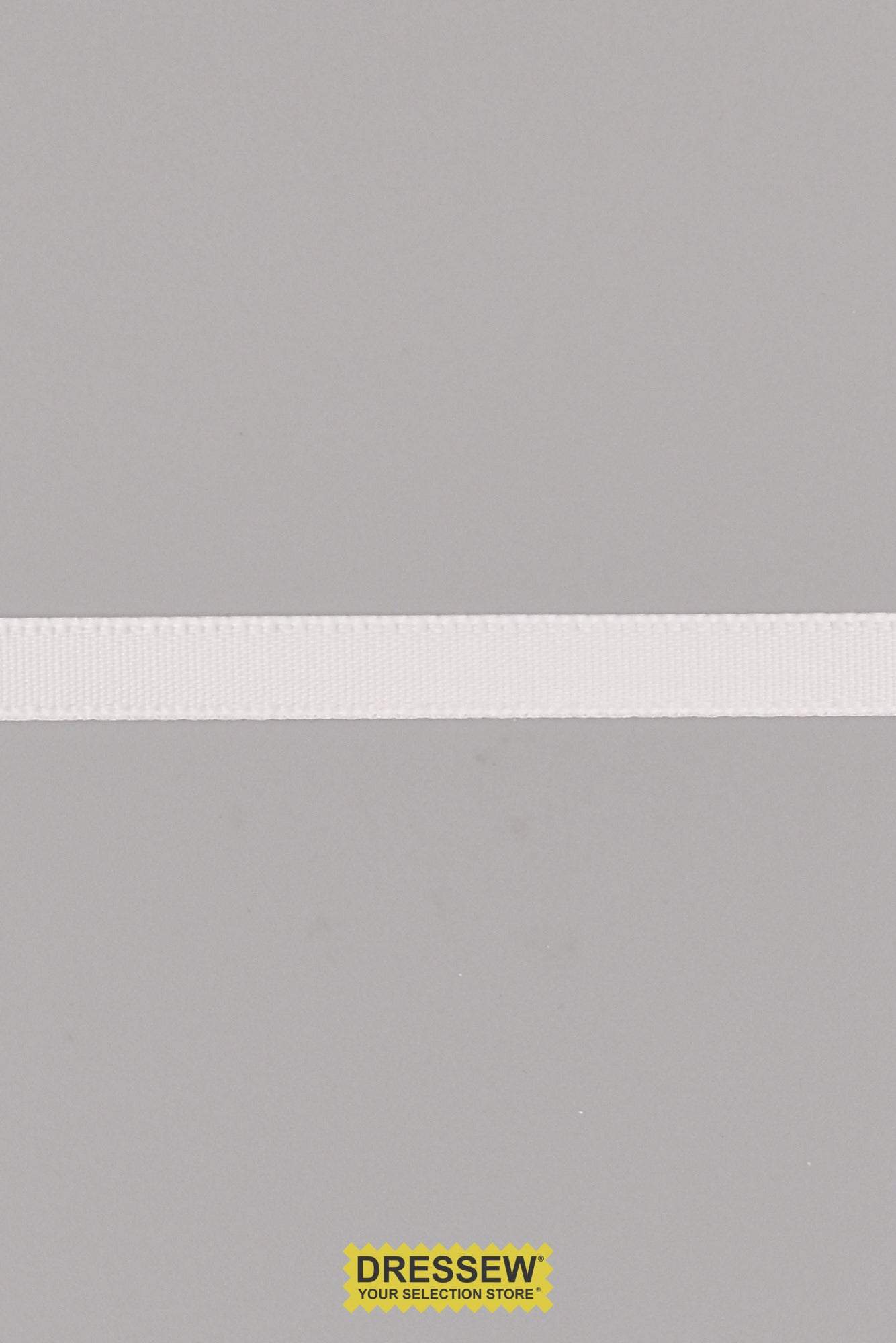 Single Face Satin Ribbon 6mm (1/4") White