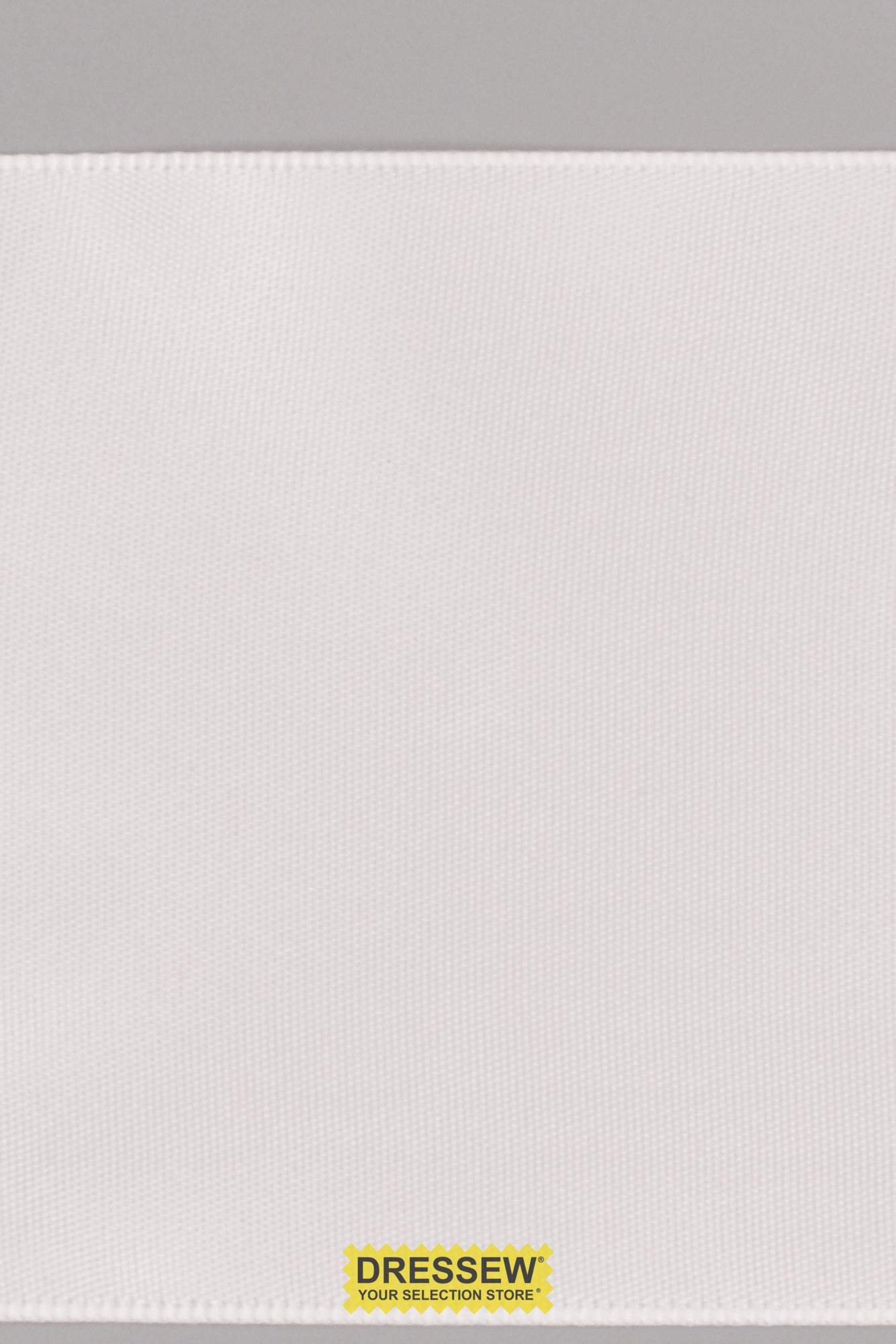 Single Face Satin Ribbon 75mm (3") White