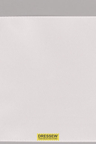 Single Face Satin Ribbon 75mm (3") White