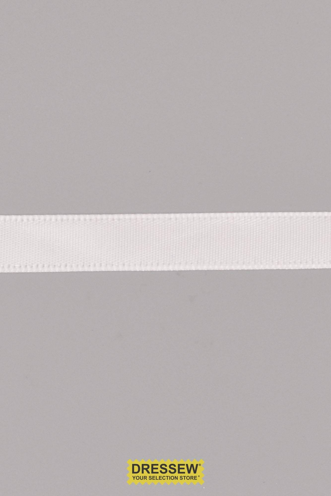 Single Face Satin Ribbon 9mm (3/8") White
